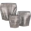 imageSullivans MET1088 Cylindrical Wire Large Basket Storage Containers with Handles Black 195 to 22 Inches Each Set of 3Bamboo