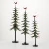 imageSullivans Red Cardinal Topped Green Pine Tree Figurine Statues Set of 3 Home Decor for Living Room Bookshelf Shelf Decor Accents Figurines for Office Table or Desk