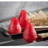 imageSullivans Vance Kitira Pear Candle Set of 3 Unscented 45 Inch CleanBurning Dripless RealWax Candles for Home and Hosting DcorRed