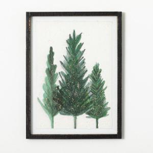 imageSullivans Gold Speckled Green Pine Tree Watercolor Canvas Wall Art 18quot x 24quot Black Framed Rustic Vintage Forest Artwork Decoration for Office Living and Dining Rooms Holiday Wall Art Dcor183L x 13W