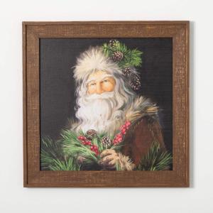 imageWooden Santa Wall Art Multicolor 30quotH Wood