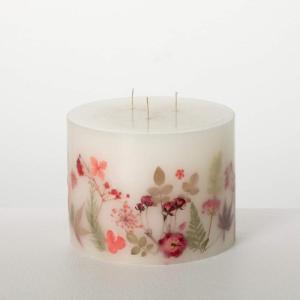 imageSullivans Vance Kitra Tuberose Tea 3 Wick Pillar Soy Wax Candle Clean Burning 70 Hour Crafted with a Variety of Blooming Blush Flower Petals Great for Gifting BPL645RP
