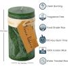 imageBrown Sugar Timber Collection Pillar Candle 325quot by 6quotDark Green