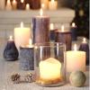 imageMauve Timber Pillar Candle 1Blue