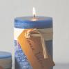 imageMauve Timber Pillar Candle 1Blue