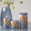 imageMauve Timber Pillar Candle 1Blue