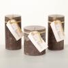 imageSullivans Ritz Timber Pillar Set of 2 CleanBurning EnvironmentallyFriendly Scentless Real Wax Candles