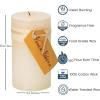 imageSullivans Vance Kitira Black Distressed Pillar Candle CleanBurning Candles Pillar Candles Odorless Environmental FriendlyCream