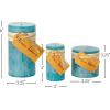 imageSullivans Vance Kitira Set of 3 Pillar Candles Red Candle Set CleanBurning EnvironmentalFriendly Scentless RealWax Candles Home DcorMulticolored