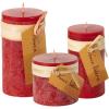 imageSullivans Vance Kitira Set of 3 Pillar Candles Red Candle Set CleanBurning EnvironmentalFriendly Scentless RealWax Candles Home DcorRed