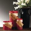 imageSullivans Vance Kitira Set of 3 Pillar Candles Red Candle Set CleanBurning EnvironmentalFriendly Scentless RealWax Candles Home DcorRed