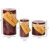 imageSullivans Vance Kitira Set of 3 Pillar Candles Red Candle Set CleanBurning EnvironmentalFriendly Scentless RealWax Candles Home DcorWine