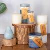 imageSullivans Vance Kitira Timber Candle Grey 6 Inch Pillar Candle Large Candle 100 Hour Burn Time Unscented Dripless Candle for Home and Table Dcor CT246SG