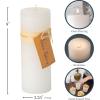 imageTimber Collection Pillar Candle  White 325quot by 9quot
