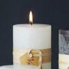 imageTimber Collection Pillar Candle  White 325quot by 9quot