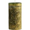 imageGreen and Gold Ritz Pillar Candle 3 by 6 inch