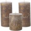imageSullivans Ritz Timber Pillar Set of 2 CleanBurning EnvironmentallyFriendly Scentless Real Wax Candles