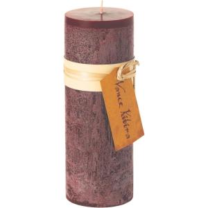 imageMauve Timber Pillar Candle 1Wine