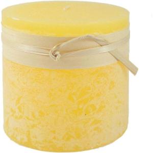 imagePale Yellow Pillar Candle 4quot x 4quot