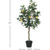 imageSullivans Fake Plant Potted Lemon Artificial Tree Indoor 35 ft Faux LifeLike Greenery Plant in Pot 41quot Perfect for Living Room Home and Office Dcor