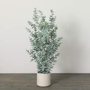 imageSullivans Fake Pant Large Potted Eucalyptus Artificial Tree Indoor 4 ft Faux Greenery Plant in Pot Perfect for Living Room Home and Office Dcor
