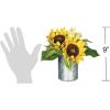 imageSullivans Artificial Sunflower Centerpieces for Tables in Galvanized Metal Pot  Yellow Sunflower Decorations for Home Plastic Fake Potted Flowers