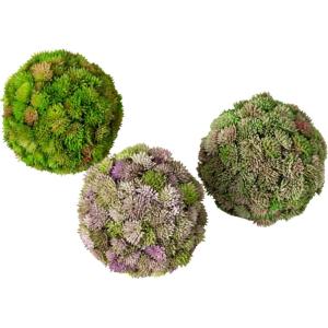 imageSullivans 425quot Colorful Sedum Orb Set of 3 Artificial Plants for Indoor Decor Multicolor Faux Green Mix Greenery Balls for Bowls Vases Centerpieces for Home Kitchen Office or Bathroom Accents