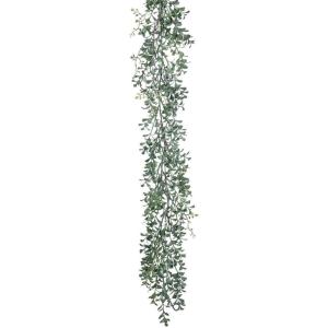 imageSullivans 6 ft Blue Boxwood Naturally Colored Garland Artificial Greenery Versatile Garland Decor for All Seasons Perfect for Weddings Fireplace Mantels Dining and Living Rooms