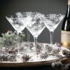imageSullivans Christmas Snowflake Martini Glass Set of 4 Holiday Decor Hosting Gifts Holiday Gifts For All Martini Glasses Clear 7quot Tall