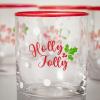 imageSullivans Holly Jolly Low Ball Glass  Set of 4