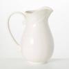 imageSullivans White Ceramic Vintage Pitcher Vase Farmhouse Water Pitcher Jug Vase Rustic Ceramic Pitchers with Handle Vintage White Flower Pots for Living Room Home Decor Bouquet Floral Arrangement Gifts
