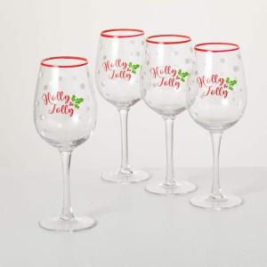 imageHolly Jolly Wine Glass Set