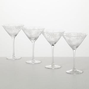 imageSullivans Christmas Snowflake Martini Glass Set of 4 Holiday Decor Hosting Gifts Holiday Gifts For All Martini Glasses Clear 7quot Tall