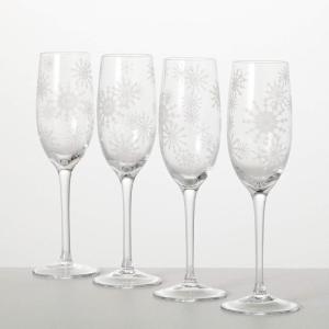 imageSullivans Holiday Champagne Flute Set Drinking Glasses for Water Mixed Drink Cocktail Glass Set of Cups