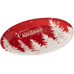 imageSullivans Red Christmas Tree Platter Christmas Dcor Trees Holiday Decor Christmas Tabletop Trees Mantle Decor Christmas Decorations