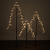 imageSullivans Christmas Outdoor Lighted Twig Tree Set LED Outdoor Christmas Decor LED Lights Outdoor Decor Brown 36 475 and 60 inches Tall