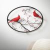 imageSullivans Red Cardinal in Black Metal Frame 115quot x 1575quot Oval Wall Decor Kitchen Farmhouse Artwork Decoration Perfect for Office Living and Dining Rooms Wall Art Decor for the Holidays