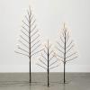 imageSullivans Christmas Outdoor Lighted Twig Tree Set LED Outdoor Christmas Decor LED Lights Outdoor Decor Brown 36 475 and 60 inches Tall