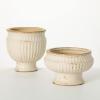 imageSullivans Wide French Ceramic Urn Set of 2 Home Dcor Accents Living Room Dcor and Accessories Table and Mantle Decorations