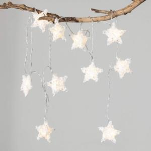 imageSullivans Christmas Tree Garland 6 ft Lighted Star Garland White with LED Lights Christmas Indoor Farmhouse Decorations Perfect for Fireplace Mantle Living Room Dcor
