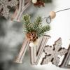 imageSullivans 45quot H and 425quot H Sullivans Wood Noel and Joy Ornament  Set of 2 White Christmas Ornaments Christmas Dcor Christmas Tree Dcor Ornament Set Christmas Decorations