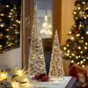 imageSullivans 355quot H 235quot H and 1575quot H Lighted Outdoor Lighted Cones LED Christmas Decor LED Lights Christmas Decorations Holiday Decor Floor Decor