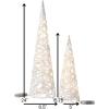 imageSullivans Set of 2 Decorative Christmas White LED Trees LED Christmas Decorations Christmas Decor Indoor Christmas Decor Mantle Decor White 24 and 1575 inches Tall