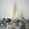 imageSullivans Set of 2 Decorative Christmas White LED Trees LED Christmas Decorations Christmas Decor Indoor Christmas Decor Mantle Decor White 24 and 1575 inches Tall