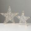 image1975quot H and 16quot H Sullivans Lighted Outdoor Silver Stars  Set of 2 Silver