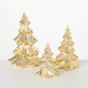 imageSullivans Lighted Gold Christmas Trees Christmas Dcor Trees Holiday Decor Christmas Tabletop Trees Mantle Decor Christmas Decorations