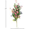 imageSullivans Fake Plants Mixed Spring Easter Flower Stem Indoor 29quot Artificial Multi Floral Pink Purple Flowers Faux Spray LifeLike for Vase Arrangement Home and Office Dcor Easter Decor