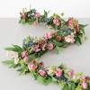 imageSullivans Garland 6 Ft Mixed Florals Spring Garland for Indoor 72quot Mixed Pink and Purple Flowers Faux LifeLike Green Garland for Mantle Decor Living Room Home ampamp Office Fireplace Decorations