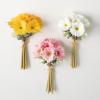 imageSullivans Spring Gerbera Daisy Bush Set of 3 Pink Yellow White Flowers 13Inch Artificial Fake Flower Bundles Lifelike Bouquet Centerpiece for Home Office Weddings and Gifts Decor