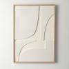 imageSullivans Wall Dcor Wall Art Sculptural Dcor 275quot Cream Abstract Contemporary Lines in Natural Wood Frame Minimalist Decorations Hanging Art Bedroom Office Home Gallery Wall Entrway Bedroom